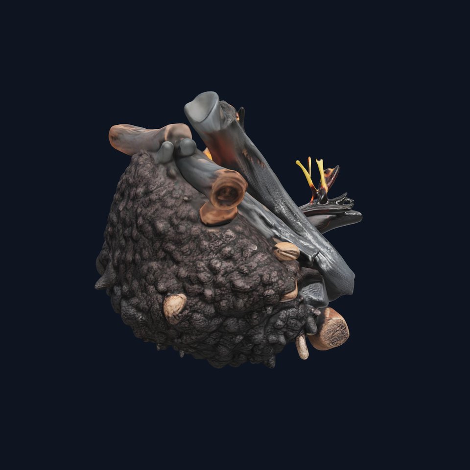 Realistic Campfire Logs with Fire Detail Model Pack